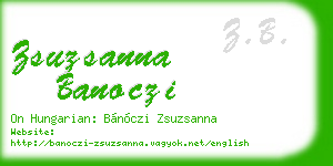 zsuzsanna banoczi business card